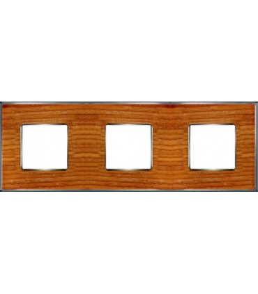 Рамка на 3 поста гор/верт FEDE VINTAGE WOOD, cherry-bright chrome FD01313CCB