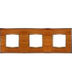 Рамка на 3 поста гор/верт FEDE VINTAGE WOOD, cherry-bright chrome FD01313CCB