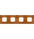 Рамка на 4 поста гор/верт FEDE VINTAGE WOOD, cherry-bright chrome FD01314CCB