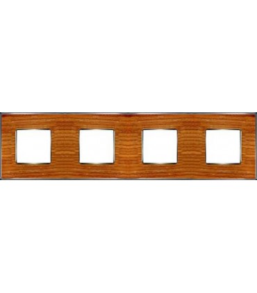 Рамка на 4 поста гор/верт FEDE VINTAGE WOOD, cherry-bright chrome FD01314CCB