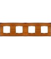 Рамка на 4 поста гор/верт FEDE VINTAGE WOOD, cherry-bright chrome FD01314CCB