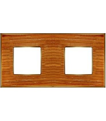 Рамка на 2 поста гор/верт FEDE VINTAGE WOOD, cherry-bright gold FD01312COB