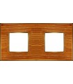 Рамка на 2 поста гор/верт FEDE VINTAGE WOOD, cherry-bright gold FD01312COB