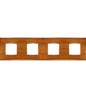 Рамка на 4 поста гор/верт FEDE VINTAGE WOOD, cherry-bright gold FD01314COB