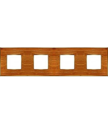 Рамка на 4 поста гор/верт FEDE VINTAGE WOOD, cherry-bright gold FD01314COB