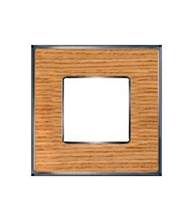 Рамка на 1 пост гор/верт FEDE VINTAGE WOOD, oak-bright chrome FD01311OCB