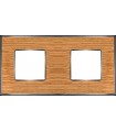 Рамка на 2 поста гор/верт FEDE VINTAGE WOOD, oak-bright chrome FD01312OCB