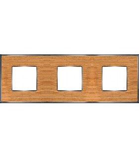 Рамка на 3 поста гор/верт FEDE VINTAGE WOOD, oak-bright chrome FD01313OCB