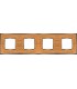 Рамка на 4 поста гор/верт FEDE VINTAGE WOOD, oak-bright chrome FD01314OCB