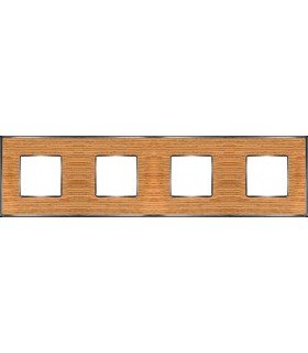 Рамка на 4 поста гор/верт FEDE VINTAGE WOOD, oak-bright chrome FD01314OCB