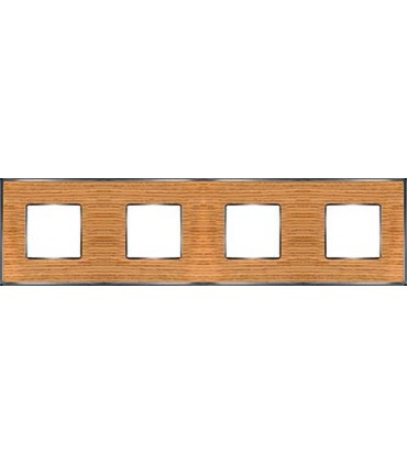 Рамка на 4 поста гор/верт FEDE VINTAGE WOOD, oak-bright chrome FD01314OCB