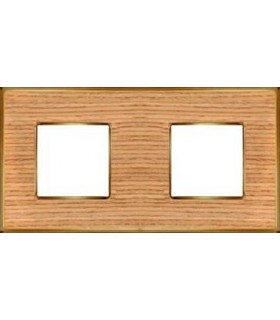 Рамка на 2 поста гор/верт FEDE VINTAGE WOOD, oak-bright gold FD01312OOB
