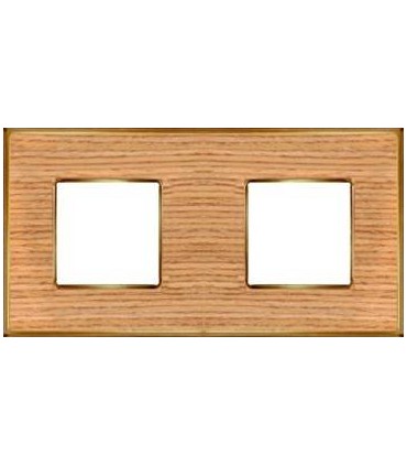 Рамка на 2 поста гор/верт FEDE VINTAGE WOOD, oak-bright gold FD01312OOB
