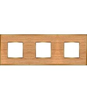 Рамка на 3 поста гор/верт FEDE VINTAGE WOOD, oak-bright gold FD01313OOB