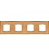 Рамка на 4 поста гор/верт FEDE VINTAGE WOOD, oak-bright gold FD01314OOB