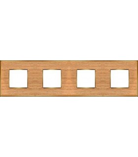 Рамка на 4 поста гор/верт FEDE VINTAGE WOOD, oak-bright gold FD01314OOB