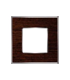 Рамка на 1 пост гор/верт FEDE VINTAGE WOOD, wenge-bright chrome FD01311WCB