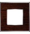 Рамка на 1 пост гор/верт FEDE VINTAGE WOOD, wenge-bright chrome FD01311WCB