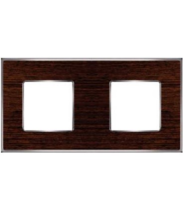 Рамка на 2 поста гор/верт FEDE VINTAGE WOOD, wenge-bright chrome FD01312WCB