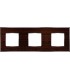 Рамка на 3 поста гор/верт FEDE VINTAGE WOOD, wenge-bright chrome FD01313WCB
