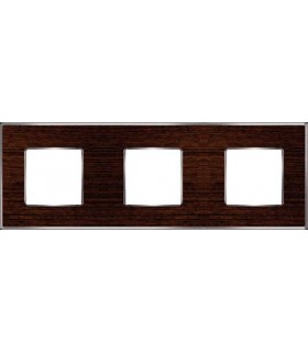 Рамка на 3 поста гор/верт FEDE VINTAGE WOOD, wenge-bright chrome FD01313WCB
