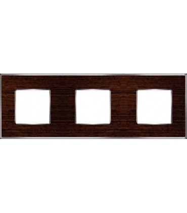 Рамка на 3 поста гор/верт FEDE VINTAGE WOOD, wenge-bright chrome FD01313WCB