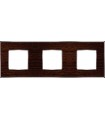 Рамка на 3 поста гор/верт FEDE VINTAGE WOOD, wenge-bright chrome FD01313WCB