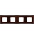 Рамка на 4 поста гор/верт FEDE VINTAGE WOOD, wenge-bright chrome FD01314WCB