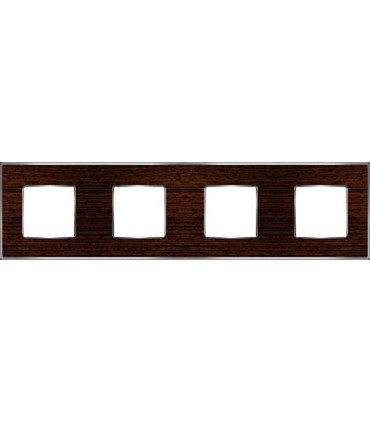 Рамка на 4 поста гор/верт FEDE VINTAGE WOOD, wenge-bright chrome FD01314WCB