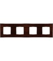Рамка на 4 поста гор/верт FEDE VINTAGE WOOD, wenge-bright chrome FD01314WCB