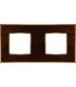 Рамка на 2 поста гор/верт FEDE VINTAGE WOOD, wenge-bright gold FD01312WOB