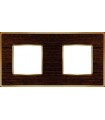 Рамка на 2 поста гор/верт FEDE VINTAGE WOOD, wenge-bright gold FD01312WOB