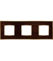 Рамка на 3 поста гор/верт FEDE VINTAGE WOOD, wenge-bright gold FD01313WOB