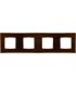 Рамка на 4 поста гор/верт FEDE VINTAGE WOOD, wenge-bright gold FD01314WOB