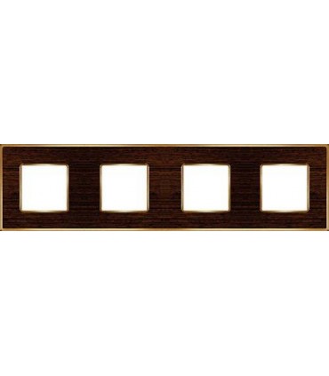 Рамка на 4 поста гор/верт FEDE VINTAGE WOOD, wenge-bright gold FD01314WOB