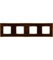 Рамка на 4 поста гор/верт FEDE VINTAGE WOOD, wenge-bright gold FD01314WOB