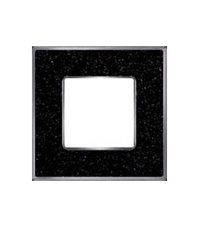 Рамка на 1 пост гор/верт FEDE VINTAGE CORINTO, blackquartz-bright chrome FD01331BQCB