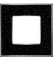 Рамка на 1 пост гор/верт FEDE VINTAGE CORINTO, blackquartz-bright chrome FD01331BQCB