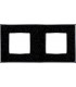 Рамка на 2 поста гор/верт FEDE VINTAGE CORINTO, blackquartz-bright chrome FD01332BQCB