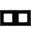 Рамка на 2 поста гор/верт FEDE VINTAGE CORINTO, blackquartz-bright chrome FD01332BQCB