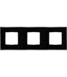 Рамка на 3 поста гор/верт FEDE VINTAGE CORINTO, blackquartz-bright chrome FD01333BQCB