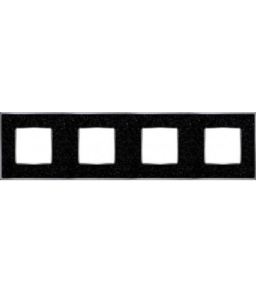 Рамка на 4 поста гор/верт FEDE VINTAGE CORINTO, blackquartz-bright chrome FD01334BQCB