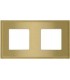 Рамка на 2 поста гор/верт FEDE MADRID, bright gold FD01242OB
