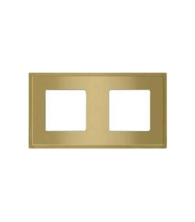 Рамка на 2 поста гор/верт FEDE MADRID, bright gold FD01242OB
