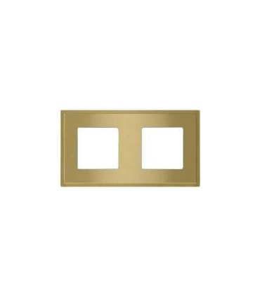 Рамка на 2 поста гор/верт FEDE MADRID, bright gold FD01242OB
