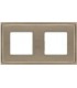 Рамка на 2 поста гор/верт FEDE MADRID, nickel satin FD01242NS