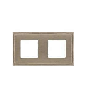 Рамка на 2 поста гор/верт FEDE MADRID, nickel satin FD01242NS