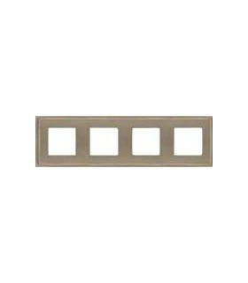 Рамка на 4 поста гор/верт FEDE MADRID, nickel satin FD01244NS