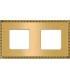 Рамка на 2 поста гор/верт FEDE TOLEDO, real gold FD01212OR
