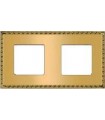 Рамка на 2 поста гор/верт FEDE TOLEDO, real gold FD01212OR